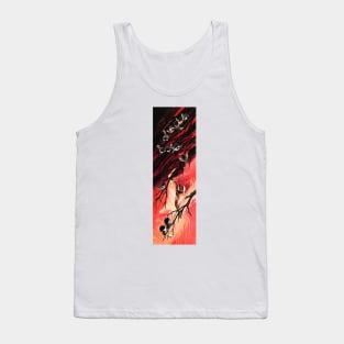 Eight of Wands Maned Wolf and Chickadee Tank Top